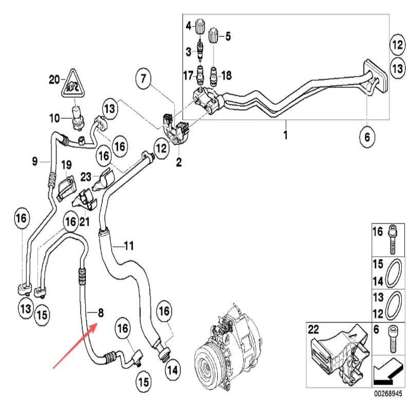 64509222723 Hydraulic Hose Air Conditioning Pipeline For BMW X5 E70 xDrive35i xDrive40i
64509222723 Hydraulic Hose Air Conditioning Pipeline For BMW X5 E70 xDrive35i xDrive40i