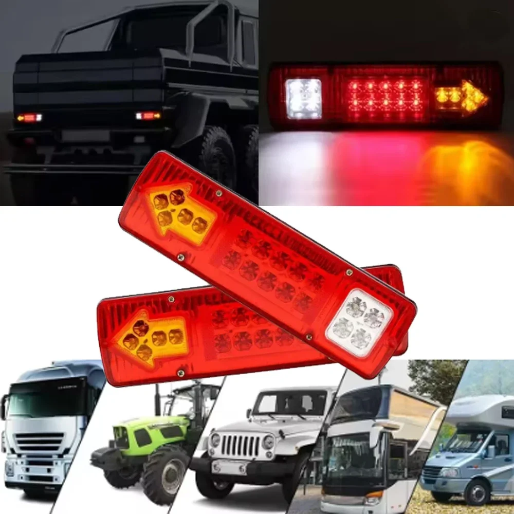 19LED Tail Lights Reversing Stop Brake Indicator For Trailer Lorries Truck Taillights Turn Signal Lamp Car Accessories
19LED Tail Lights Reversing Stop Brake Indicator For Trailer Lorries Truck Taillights Turn Signal Lamp Car Accessories