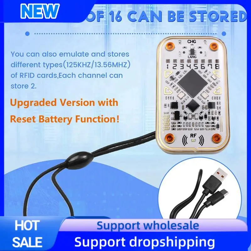 Chameleon Ultra RFID Smart Chip Reader+2XCUID Keychain Smart Card Emulator 125K 13.56Mhz IC ID Card Decode NFC Tool
Chameleon Ultra RFID Smart Chip Reader+2XCUID Keychain Smart Card Emulator 125K 13.56Mhz IC ID Card Decode NFC Tool