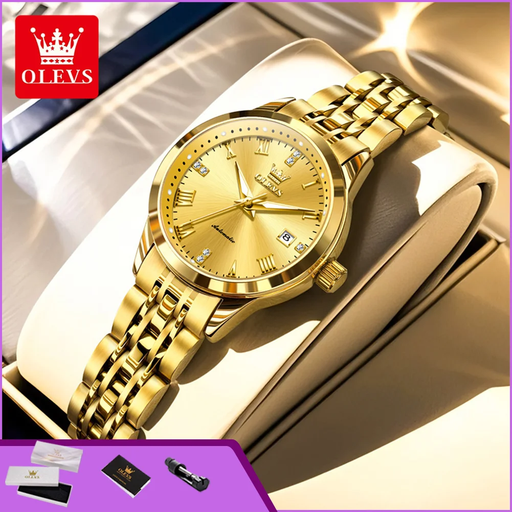OLEVS 7062 Women's Watches Luxury Automatic Mechanical Watch for Woman Waterproof Luminous Calendar Ladies Dress Wristwatches
OLEVS 7062 Women's Watches Luxury Automatic Mechanical Watch for Woman Waterproof Luminous Calendar Ladies Dress Wristwatches
