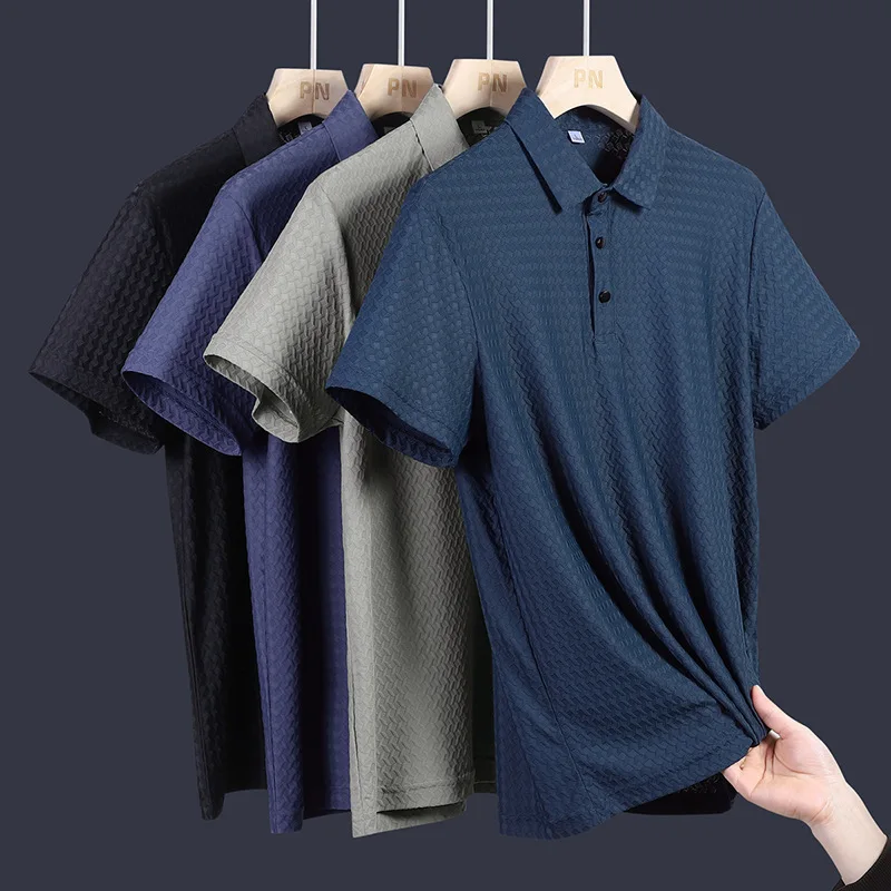 New 2025 Men's Ice Silk Short Sleeve Shirt Summer Stripe Casual Turn-down Collar Lightweight Business Casual Top
New 2025 Men's Ice Silk Short Sleeve Shirt Summer Stripe Casual Turn-down Collar Lightweight Business Casual Top