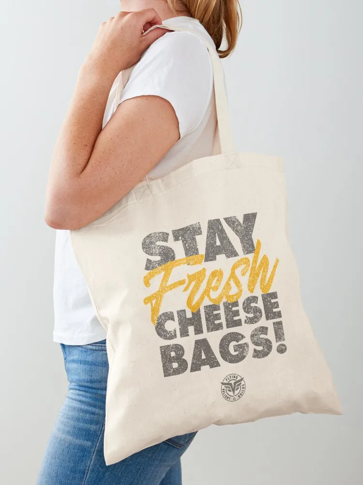 Stay Fresh Cheese Bags! (Reverse Design) Tote Bag Portable shopping bag Lady bags Handbags bags luxury women
Stay Fresh Cheese Bags! (Reverse Design) Tote Bag Portable shopping bag Lady bags Handbags bags luxury women
