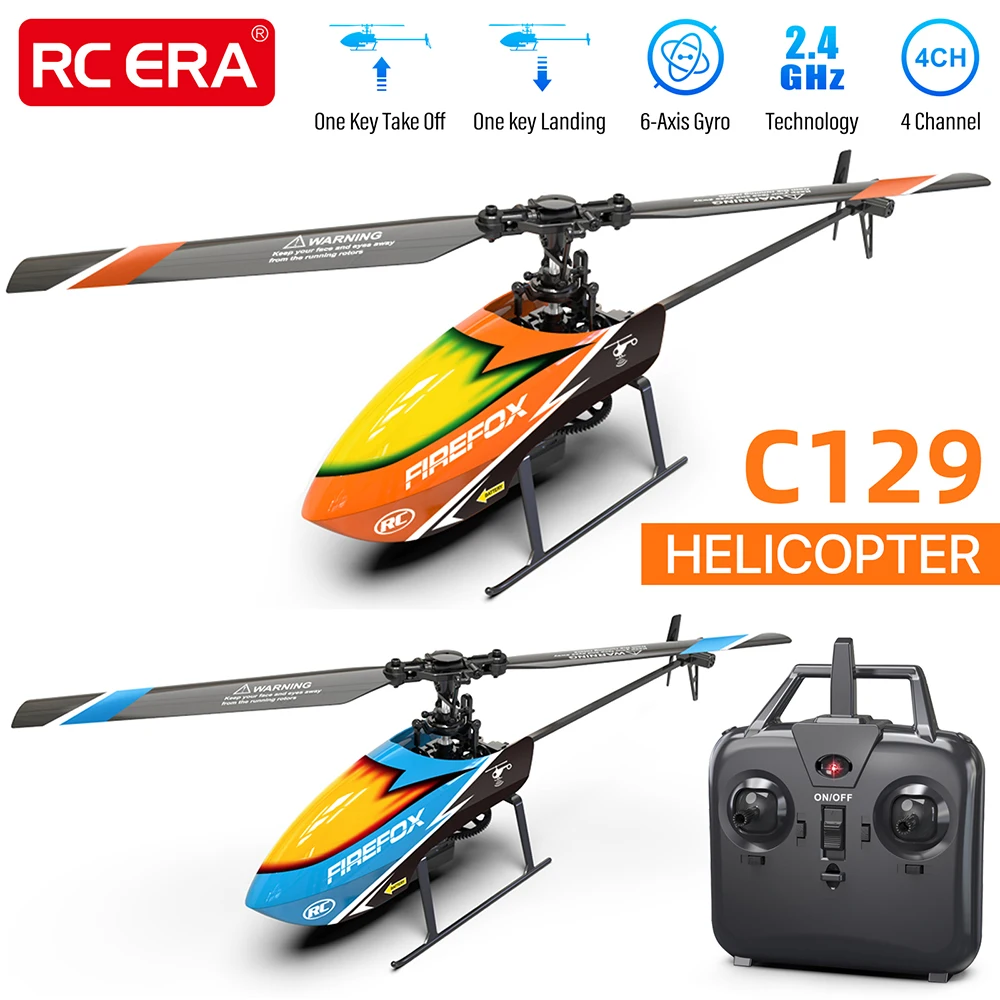 RC ERA C129 Helicopter 4 Channls Aititude Control Single-Rotor Helicopter 10Min Flight 6-axis Gyro 100M Remote Control Airplane
RC ERA C129 Helicopter 4 Channls Aititude Control Single-Rotor Helicopter 10Min Flight 6-axis Gyro 100M Remote Control Airplane