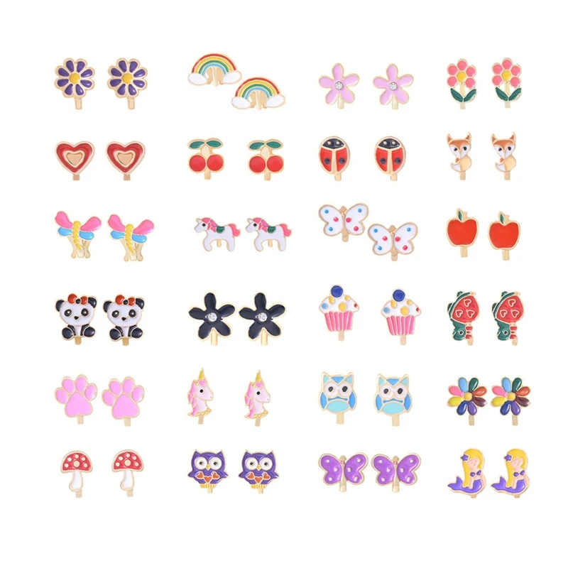 24 Pairs No Pierced Design Earrings Clip on Earrings Flower Heart Earrings Set for Teens Girls Jewelry Accessory N58F
24 Pairs No Pierced Design Earrings Clip on Earrings Flower Heart Earrings Set for Teens Girls Jewelry Accessory N58F