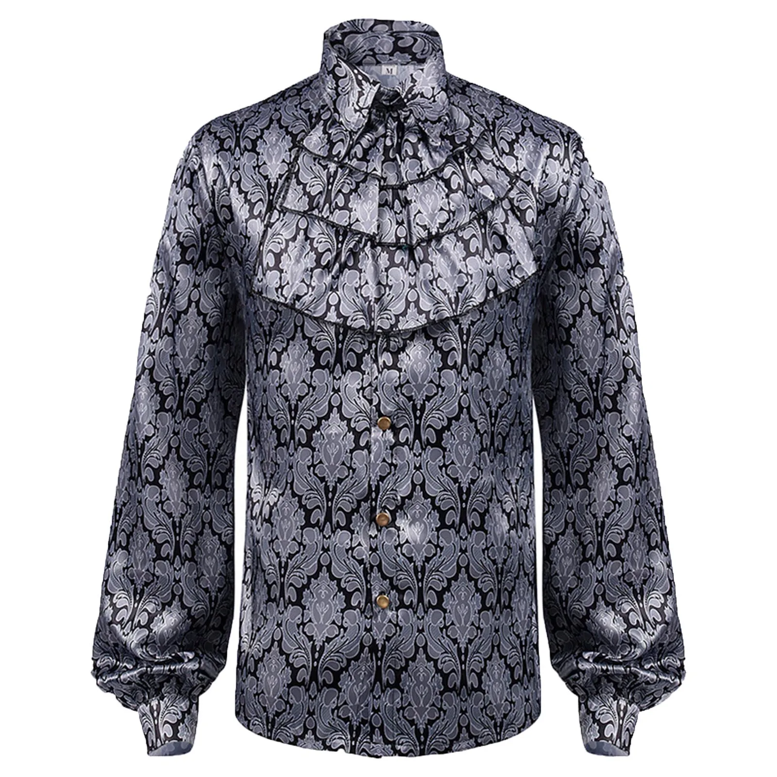 Men Medieval Victorian Ruffled Shirt Jacquard Brocade Blouse Renaissance Gothic Vampire Shirt For Halloween Carnival Party
Men Medieval Victorian Ruffled Shirt Jacquard Brocade Blouse Renaissance Gothic Vampire Shirt For Halloween Carnival Party