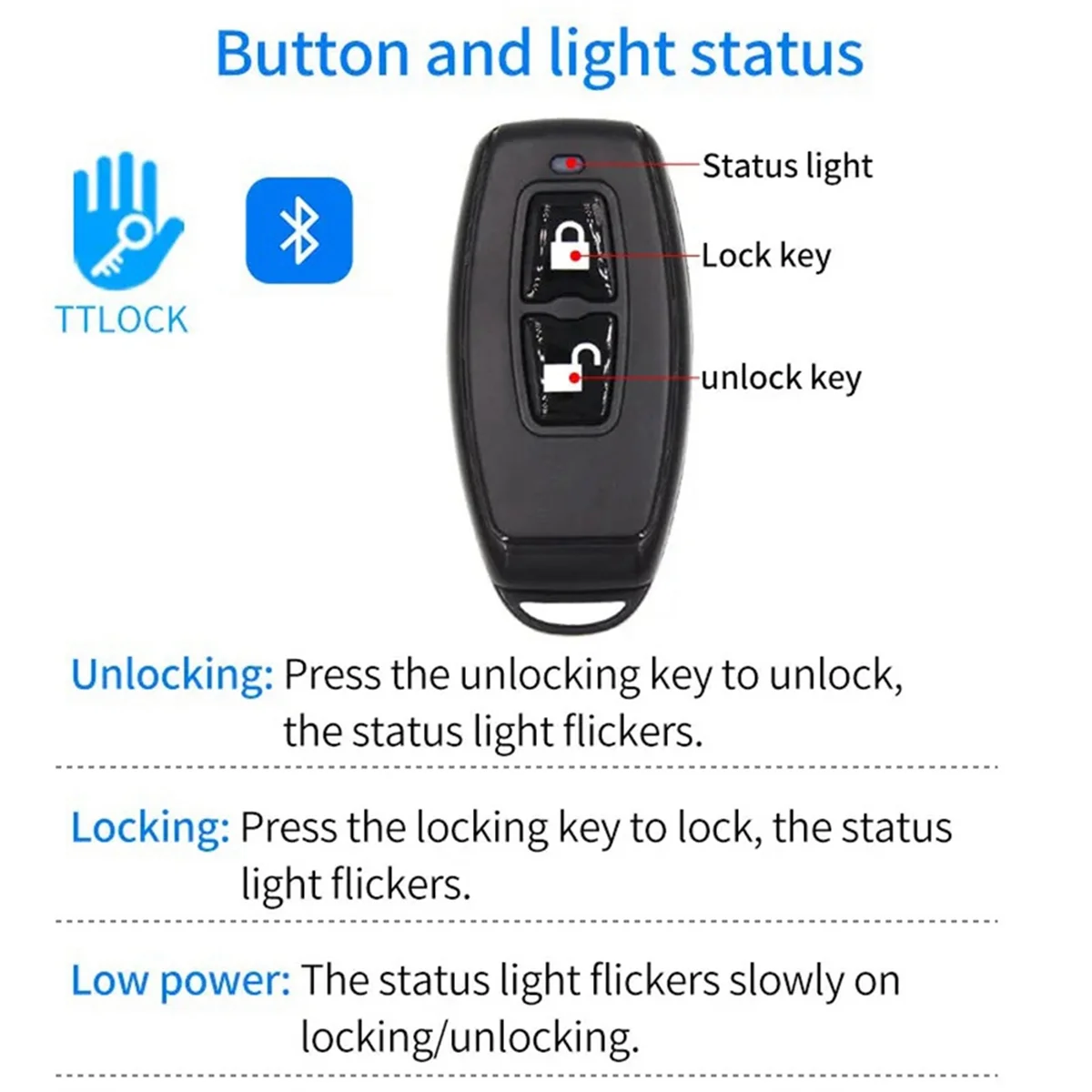 B47C 2,4 ГГц беспроводной пульт дистанционного управления Bluetooth-брелок для TTLOCK умный дверной замок умные устройства работает с приложением TTLock
B47C 2,4 ГГц беспроводной пульт дистанционного управления Bluetooth-брелок для TTLOCK умный дверной замок умные устройства работает с приложением TTLock