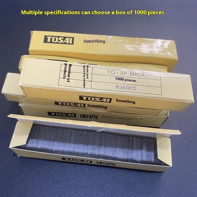1000pcs of TO-220 TO-3P insulation high-temperature resistant mica sheet with no holes and transparent mica gaskets with holes
1000pcs of TO-220 TO-3P insulation high-temperature resistant mica sheet with no holes and transparent mica gaskets with holes