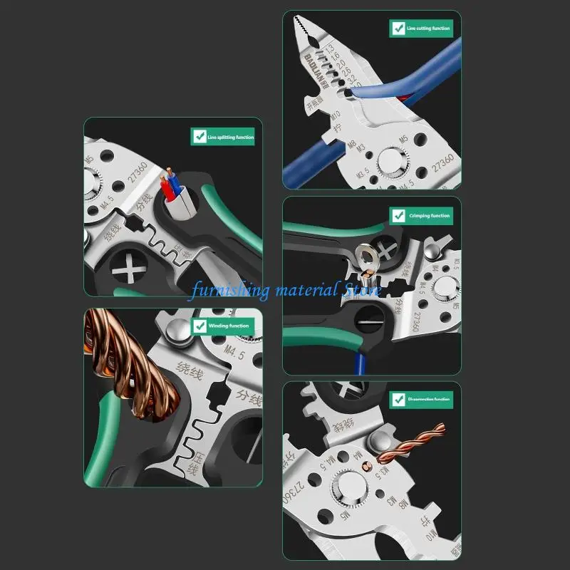 Y5GD Professional Multifunction Wire Stripper Cutter Crimper Tool Soft Rubber Handle
Y5GD Professional Multifunction Wire Stripper Cutter Crimper Tool Soft Rubber Handle