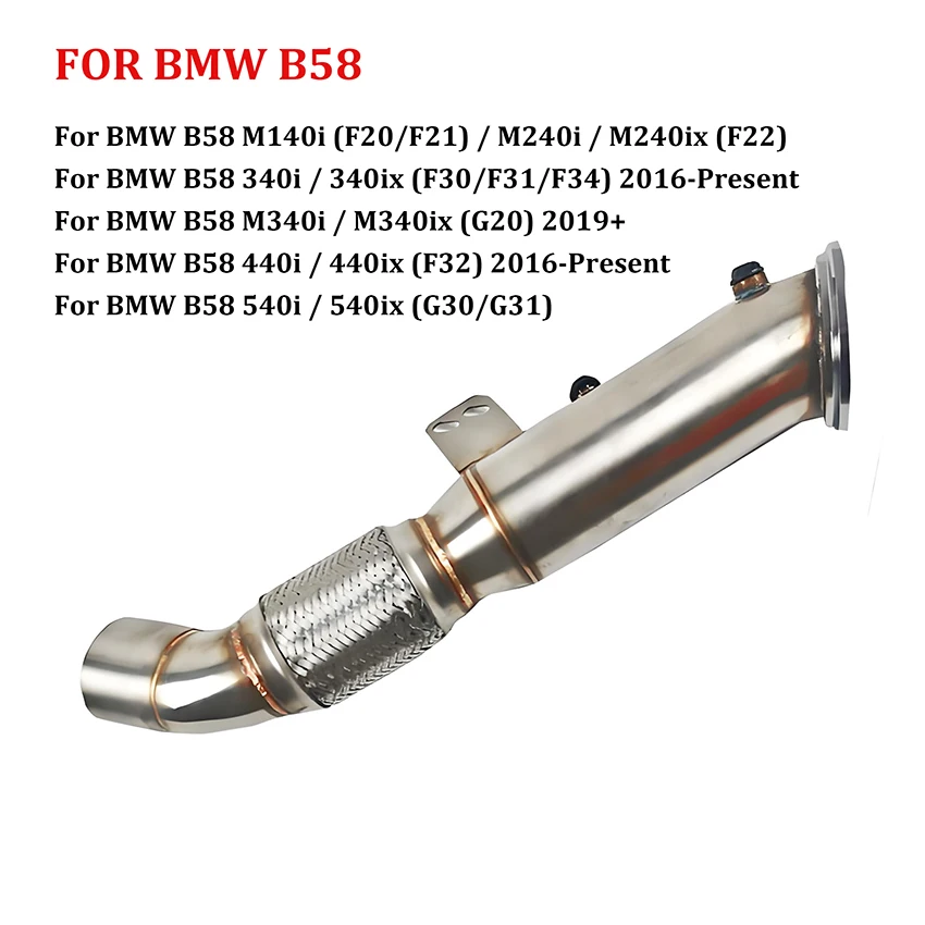 For BMW B58 M240i 340i 440i 540i 740i F20 F21 F22 F30 F31 F32 F34 Exhaust Downpipe Exhaust System Manifold Car Engine Parts
For BMW B58 M240i 340i 440i 540i 740i F20 F21 F22 F30 F31 F32 F34 Exhaust Downpipe Exhaust System Manifold Car Engine Parts