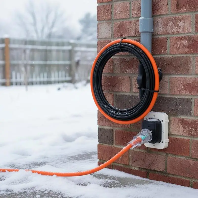 Auto-Regulated Thermal Cord 15FT 5W/FT Heat Trace For Residential Plumbing Commercial Piping Outdoor Spigots Built-in Thermostat Temperature Control PVC Hose Metal Plastic Pipe Freeze Prevention System
Auto-Regulated Thermal Cord 15FT 5W/FT Heat Trace For Residential Plumbing Commercial Piping Outdoor Spigots Built-in Thermostat Temperature Control PVC Hose Metal Plastic Pipe Freeze Prevention System