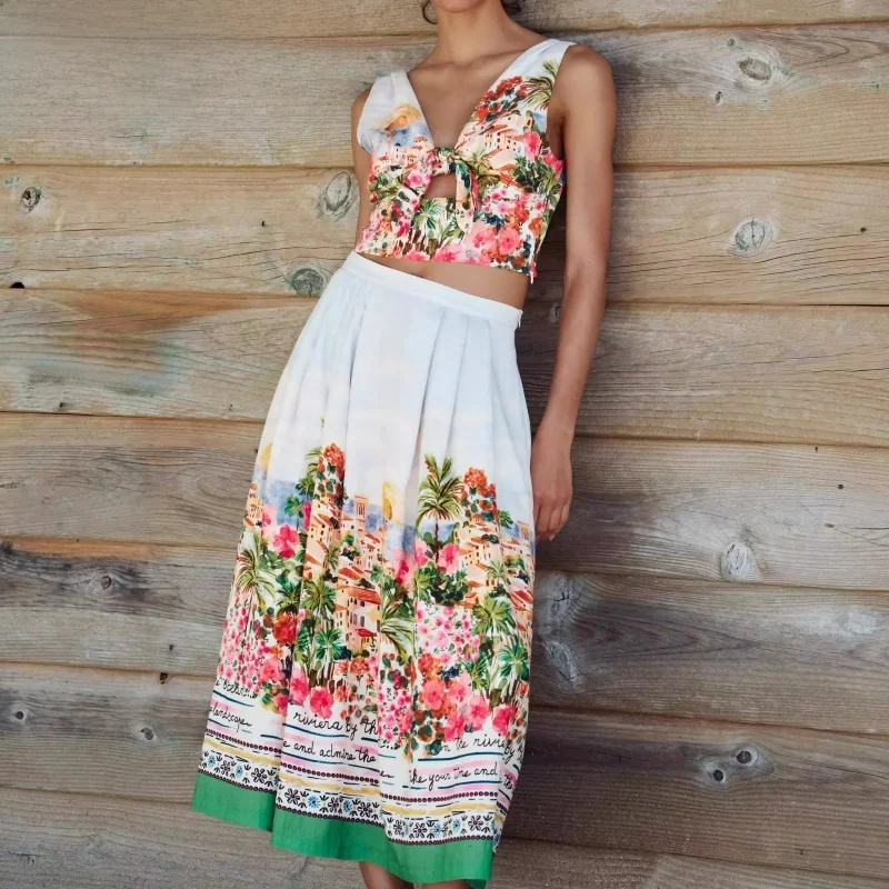 New Summer 2025 Women's Printed Cowl Ne High Waist Midi Skirt Ele Pleated Commuter Sle A-Line Loose Fit Floral Pattern
New Summer 2025 Women's Printed Cowl Ne High Waist Midi Skirt Ele Pleated Commuter Sle A-Line Loose Fit Floral Pattern