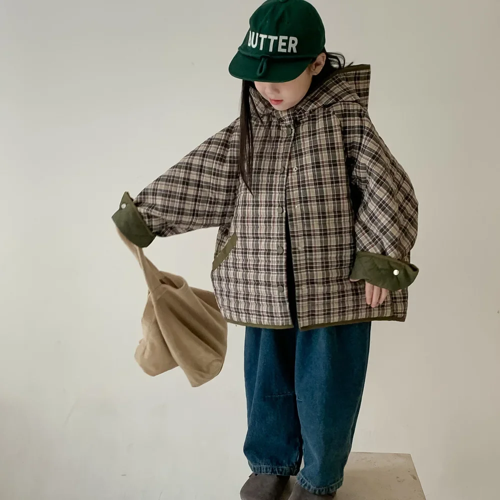 2024 Winter Kids vintage Quilted hooded coat Boys parkas Girls thicken warm loose jackets
2024 Winter Kids vintage Quilted hooded coat Boys parkas Girls thicken warm loose jackets