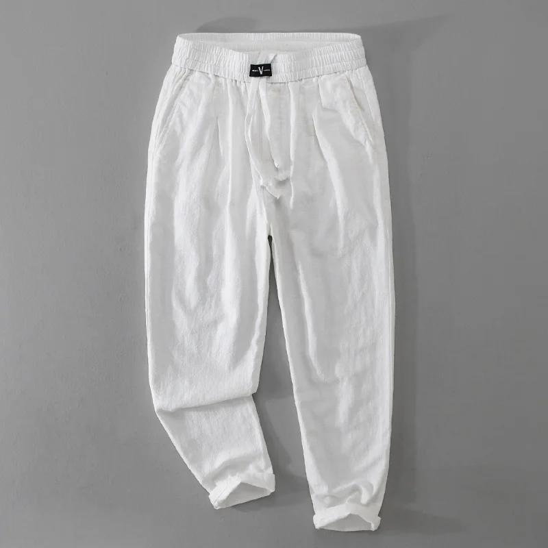 Casual Men's Linen Pants Loose Fit Summer Lightweight Elastic Drawstring Beach Simple Breathable Thin Trousers Men Clothing
Casual Men's Linen Pants Loose Fit Summer Lightweight Elastic Drawstring Beach Simple Breathable Thin Trousers Men Clothing