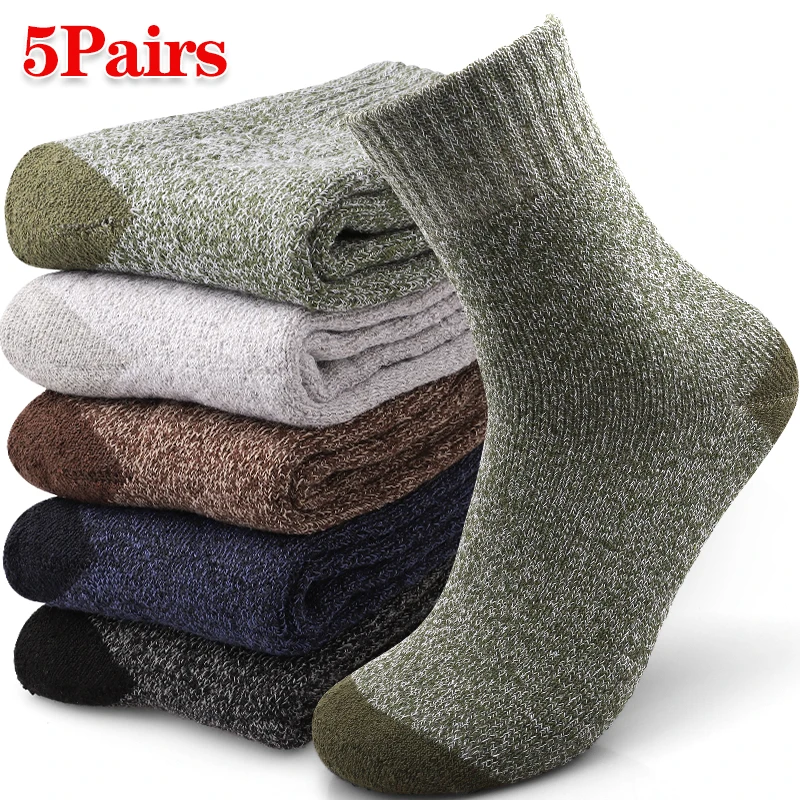 5Pairs/Set Thermal Crew Socks Men's Winter Plush Warm Mid-Calf Solid Colors Soft Comfort Against Cold Snow Terry Socks
5Pairs/Set Thermal Crew Socks Men's Winter Plush Warm Mid-Calf Solid Colors Soft Comfort Against Cold Snow Terry Socks
