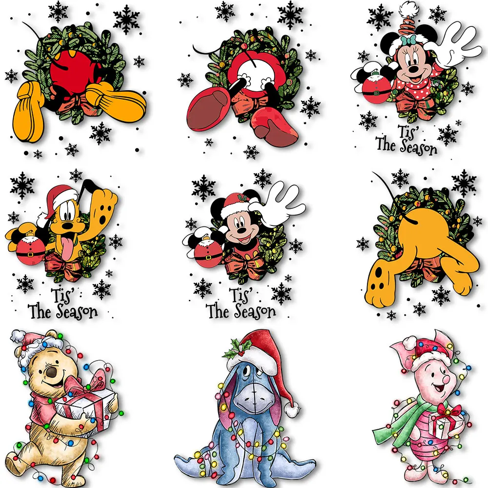 Christmas Winnie Mickey Cartoon Character Iron on Decals for Clothes Heat transfer stickers on Tshirts 
Christmas Winnie Mickey Cartoon Character Iron on Decals for Clothes Heat transfer stickers on Tshirts