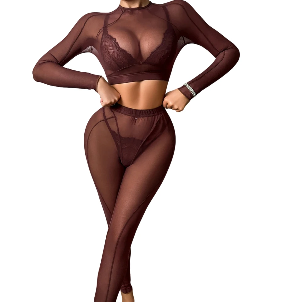 Fashionable and comfortable backless long sleeved see through mesh shaping sexy lace triangle cup lingerie split set
Fashionable and comfortable backless long sleeved see through mesh shaping sexy lace triangle cup lingerie split set
