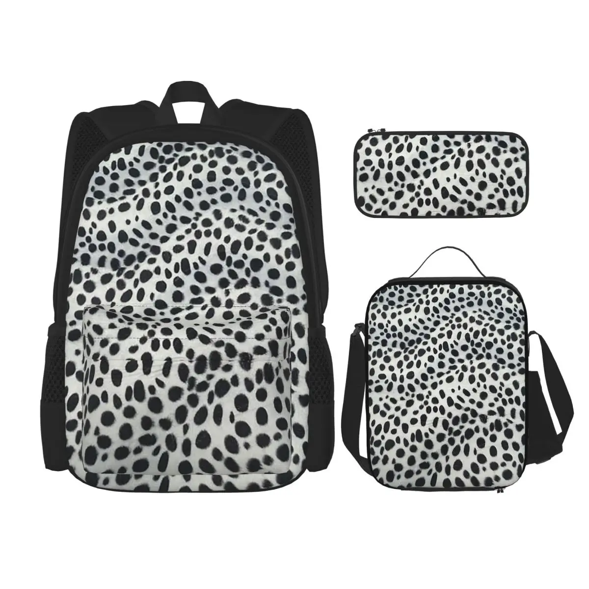 Dalmatian Dog Texture Backpacks Children Bookbag School Bags Kids Rucksack Lunch Bag Pen Bag Three-Piece Set
Dalmatian Dog Texture Backpacks Children Bookbag School Bags Kids Rucksack Lunch Bag Pen Bag Three-Piece Set