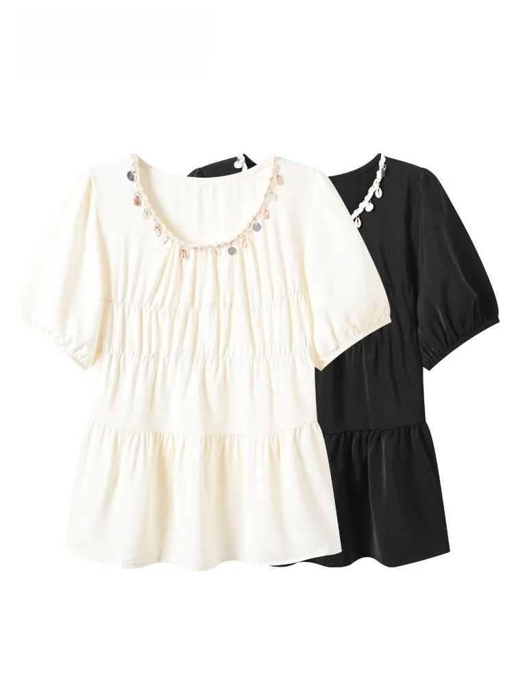 CaraCLUB plus Size Short Sleeve Shirt Women's New Style Beautiful Fat Sister Anti-Aging Unique Initial Summer Trendy Top
CaraCLUB plus Size Short Sleeve Shirt Women's New Style Beautiful Fat Sister Anti-Aging Unique Initial Summer Trendy Top