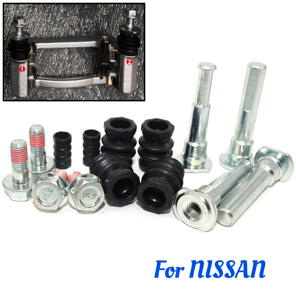 Brake Caliper Cylinder Slider Guide Pin For Disc Housing Bolts Rubber Bushing Boot Seal Kit For NISSAN MICRA K11 1992 1993-2003
Brake Caliper Cylinder Slider Guide Pin For Disc Housing Bolts Rubber Bushing Boot Seal Kit For NISSAN MICRA K11 1992 1993-2003