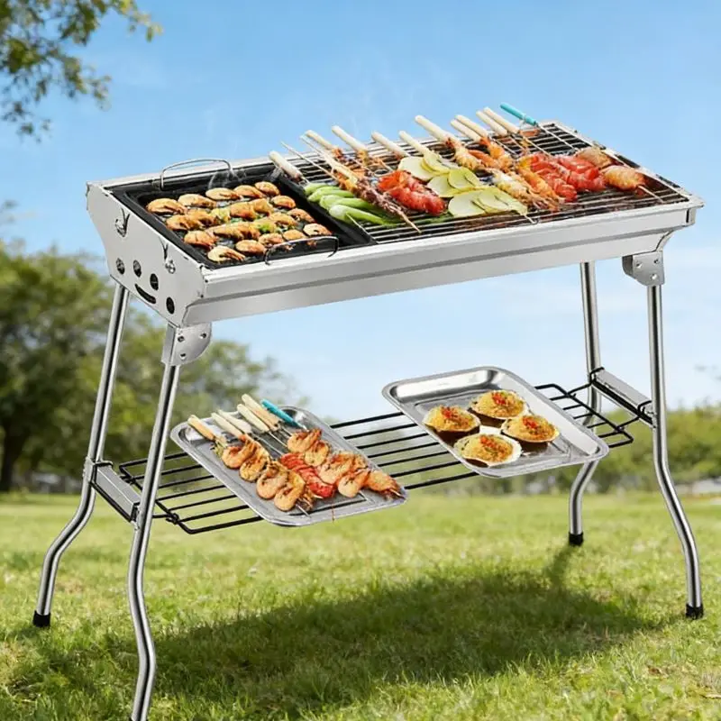 Joylive Non-stick BBQ Grill Portable Stainless Steel Barbecue Grill for Outdoor Camping Picnic Tool Barbecue Stove
Joylive Non-stick BBQ Grill Portable Stainless Steel Barbecue Grill for Outdoor Camping Picnic Tool Barbecue Stove