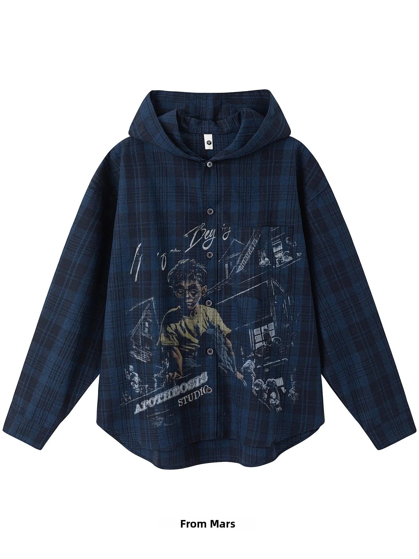 Designed Casual Long Sve Plaid Hooded irt Jaet Loose Fit Youthful Sle Polyester Cotton Blend Spring Autumn Wear
Designed Casual Long Sve Plaid Hooded irt Jaet Loose Fit Youthful Sle Polyester Cotton Blend Spring Autumn Wear
