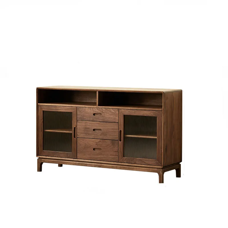 North America, black walnut, all solid wood, side cabinet, Nordic, simple, against the wall
North America, black walnut, all solid wood, side cabinet, Nordic, simple, against the wall