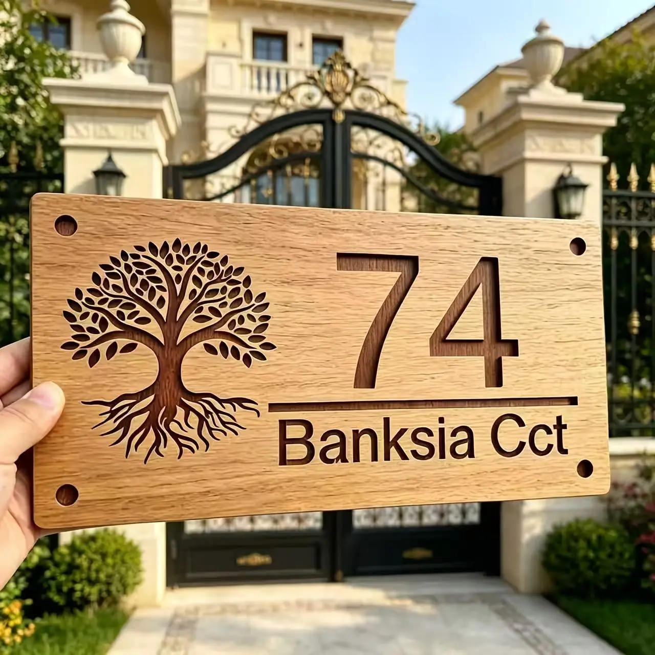 Hot Sale Wooden Tree Carving Door Sign Custom Handcrafted House Number Plaque for Home Garden Decor Door Plates
Hot Sale Wooden Tree Carving Door Sign Custom Handcrafted House Number Plaque for Home Garden Decor Door Plates