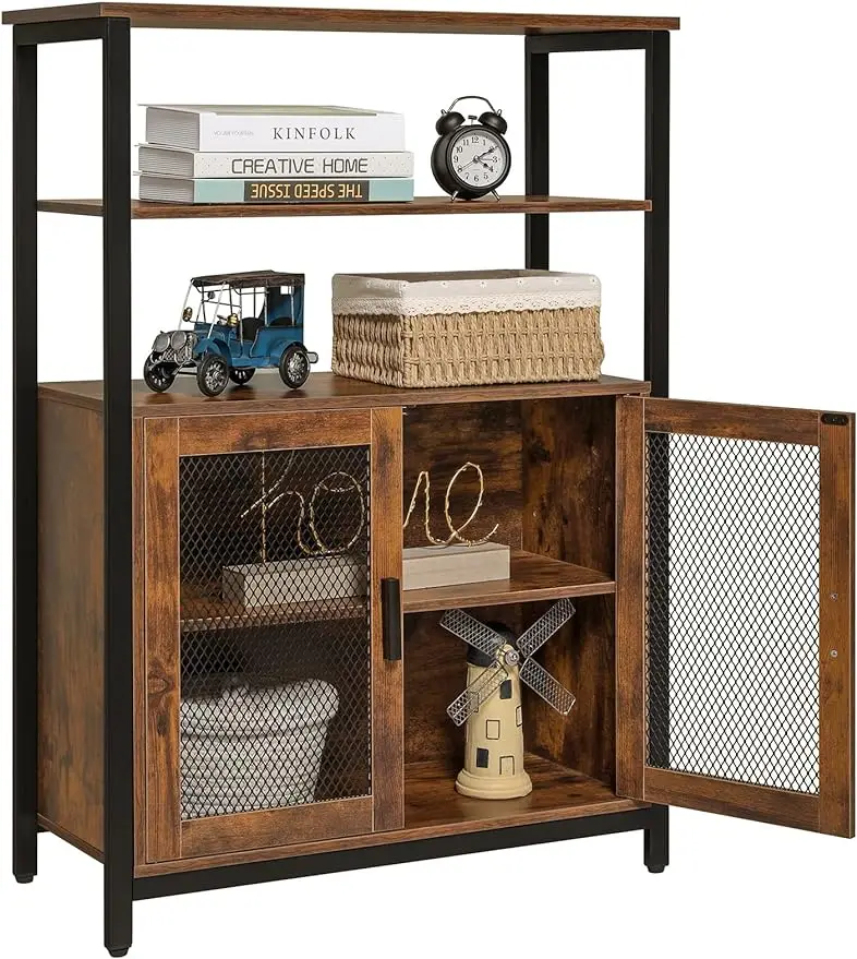 Storage Cabinet with 2 Doors, Rustic Kitchen Storage Cabinet with 3 Shelves, Industrial Cupboard,
Storage Cabinet with 2 Doors, Rustic Kitchen Storage Cabinet with 3 Shelves, Industrial Cupboard,