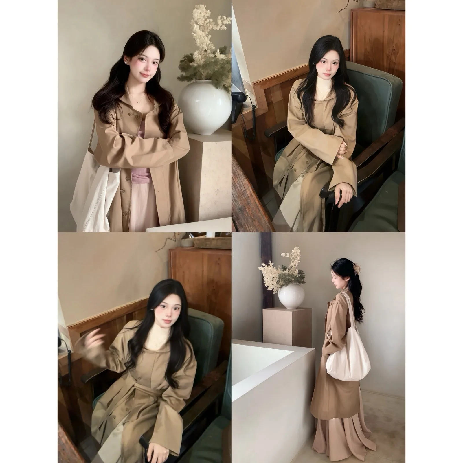 Ci South 228 Cotton Silk Twill Workwear Sle Long Coat Spring Season Open Cardigan Women's Faion Mid-Length Coat
Ci South 228 Cotton Silk Twill Workwear Sle Long Coat Spring Season Open Cardigan Women's Faion Mid-Length Coat