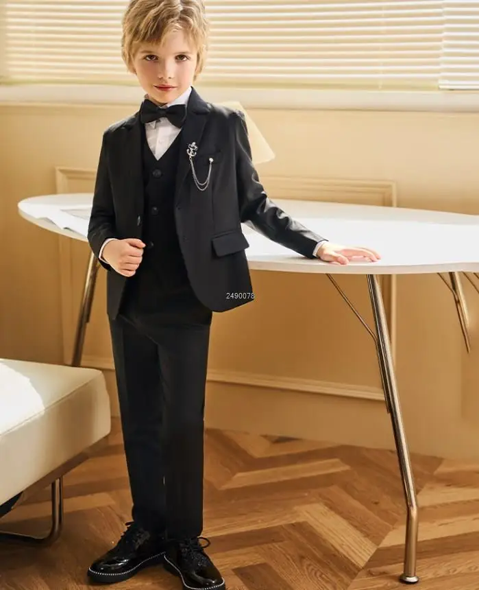 Boys Black Graduation Ceremony Photograph Suit School Kids Formal 007 Clothing Set Children Performance Party Dance Show Costume
Boys Black Graduation Ceremony Photograph Suit School Kids Formal 007 Clothing Set Children Performance Party Dance Show Costume