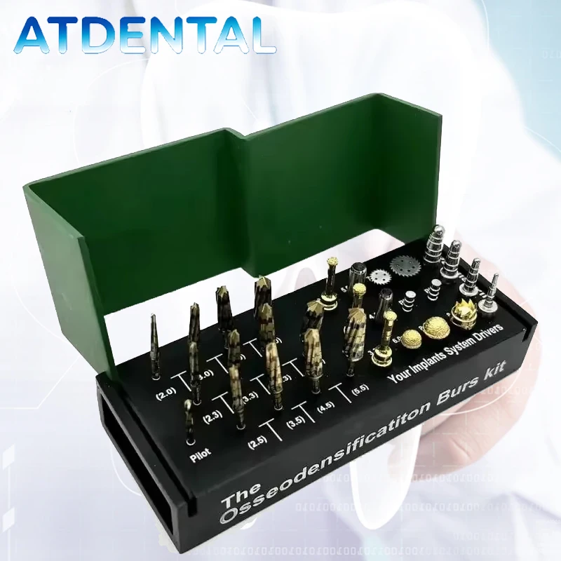 29Pcs Dental Osseodensification Burs Kit Implant System with Bone Saw Disk Membrane Tissue Punch for Dental Clinic
29Pcs Dental Osseodensification Burs Kit Implant System with Bone Saw Disk Membrane Tissue Punch for Dental Clinic