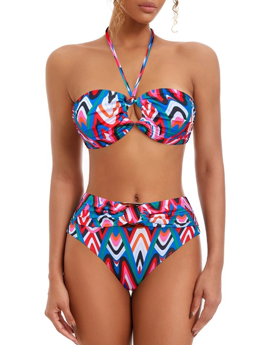 2025 Halter Bandeau Bikini Women High Waist Swimsuit Female Padded Swimwear Bathers Bathing Swimming Swim Suit Summer Beachwear
2025 Halter Bandeau Bikini Women High Waist Swimsuit Female Padded Swimwear Bathers Bathing Swimming Swim Suit Summer Beachwear