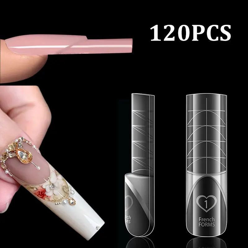 120 шт. французских двойных форм для наращивания ногтей, 15 размеров, прозрачные, многоразовые, для гель-наращивания, профессиональные, для салонов и домашнего использования
120 шт. французских двойных форм для наращивания ногтей, 15 размеров, прозрачные, многоразовые, для гель-наращивания, профессиональные, для салонов и домашнего использования
