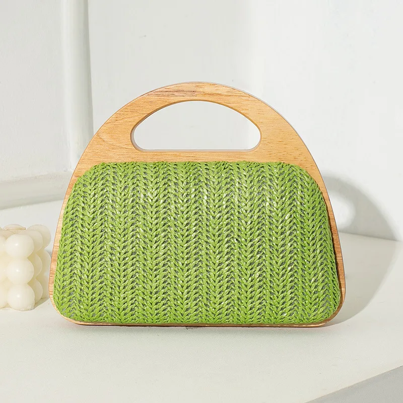 2025 New Fashion Designer Wooden Clip Dinner Bag Lady Party Show Temperament Straw Woven Purse Bag Summer Beach Bag Shoulder Bag
2025 New Fashion Designer Wooden Clip Dinner Bag Lady Party Show Temperament Straw Woven Purse Bag Summer Beach Bag Shoulder Bag