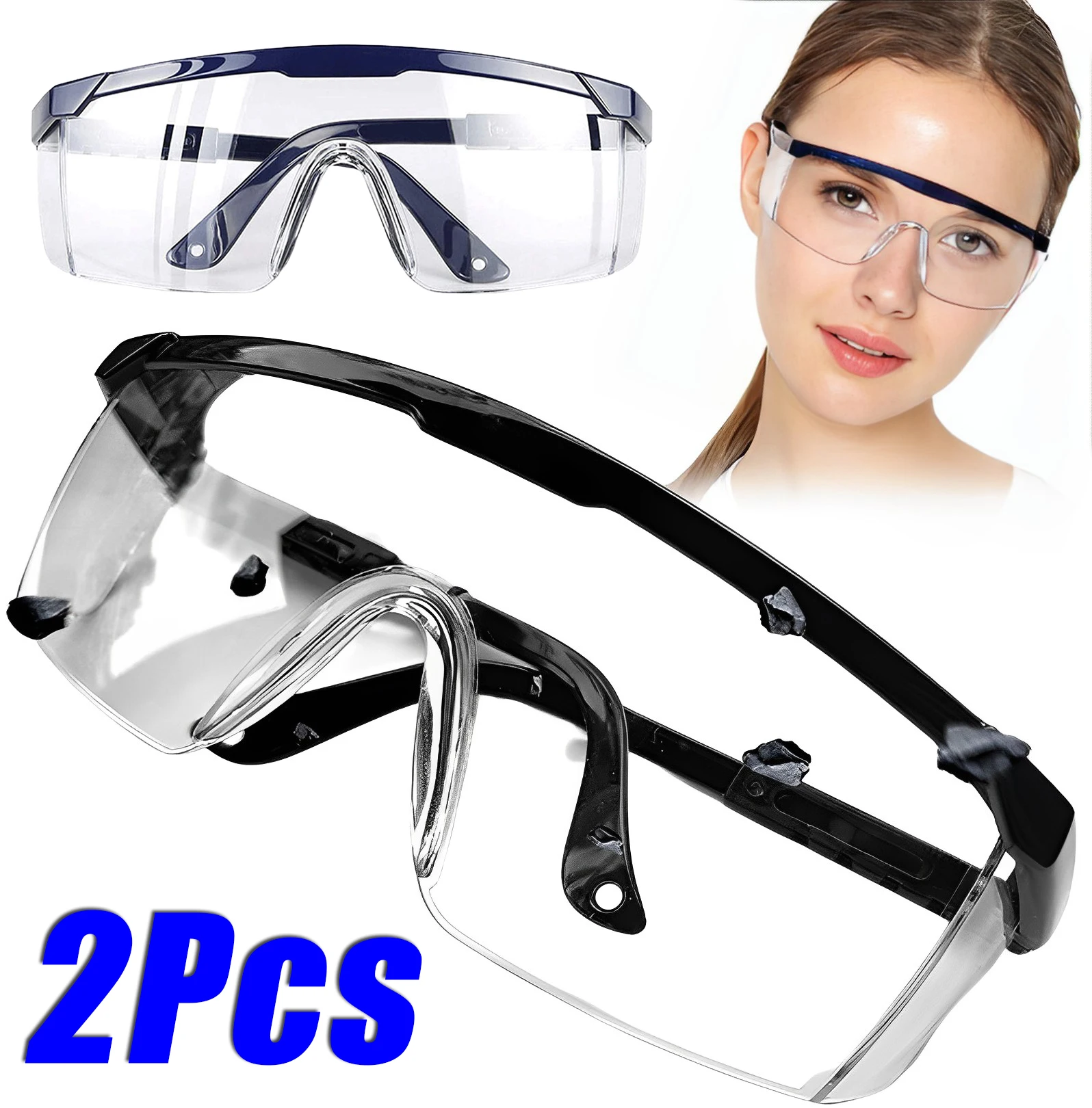 2Pcs Anti-Splash Work Safety Glasses Eye Protecting Lab Goggles Protective Industrial Wind Dust Proof Goggles Cycling Glasses
2Pcs Anti-Splash Work Safety Glasses Eye Protecting Lab Goggles Protective Industrial Wind Dust Proof Goggles Cycling Glasses