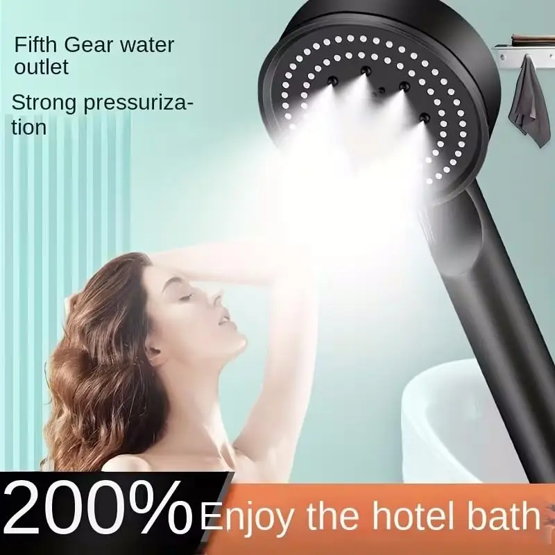High Pressure Handheld Shower Head 5 Modes Adjustable Water Saving Spray Nozzle Easy Clean Hangable Bathroom Replacement Use Set
High Pressure Handheld Shower Head 5 Modes Adjustable Water Saving Spray Nozzle Easy Clean Hangable Bathroom Replacement Use Set