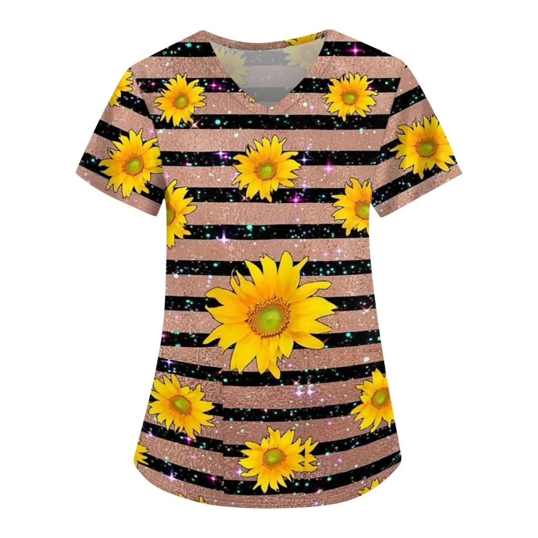 Women's Medical Uniform Floral 3D Printed V-Neck Top Comfortable and Casual V-Neck Short Sleeved Health Surgical Gown for Women
Women's Medical Uniform Floral 3D Printed V-Neck Top Comfortable and Casual V-Neck Short Sleeved Health Surgical Gown for Women