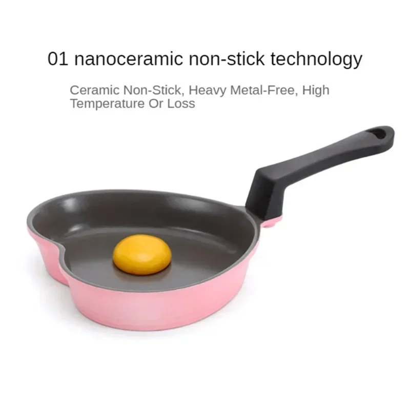 Heart Shaped Frying Pan Food Breakfast Egg Ceramic Non-Stick Pan Kitchen Cooking Pot Grilling Cookware Household Canteen Tool
Heart Shaped Frying Pan Food Breakfast Egg Ceramic Non-Stick Pan Kitchen Cooking Pot Grilling Cookware Household Canteen Tool