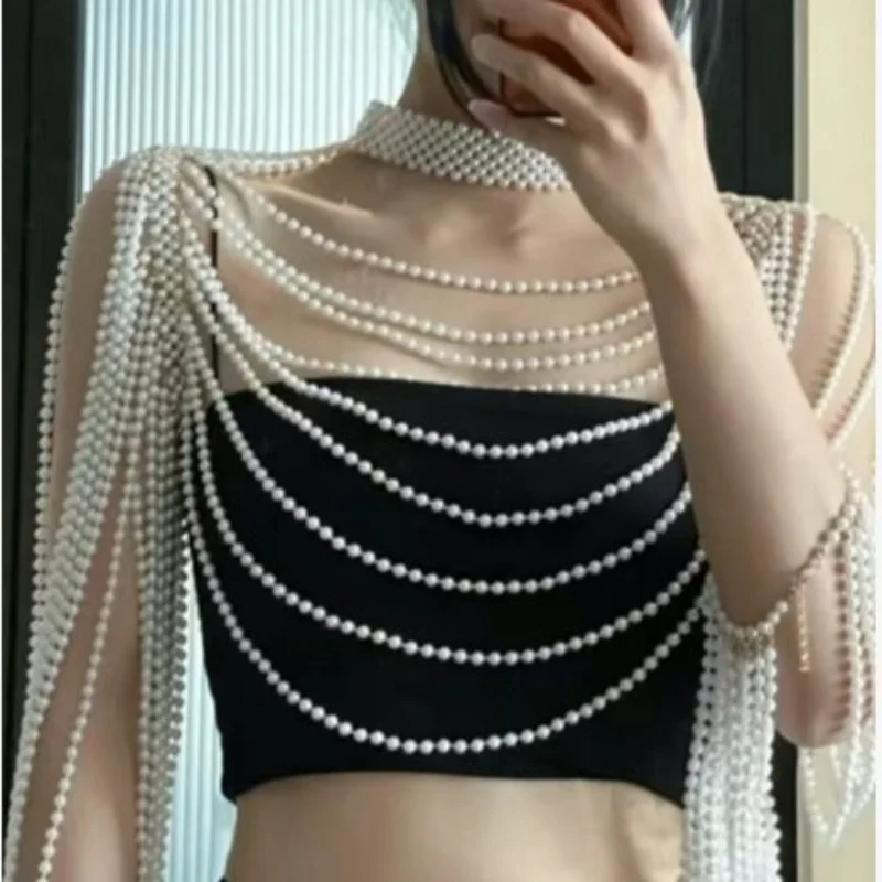 Body Chain Jewelry Pearl totally hand-madeSexy Shoulder Bikinis Waist Chain Bra Body Chains For Women Waist Hain Wedding Dress
Body Chain Jewelry Pearl totally hand-madeSexy Shoulder Bikinis Waist Chain Bra Body Chains For Women Waist Hain Wedding Dress