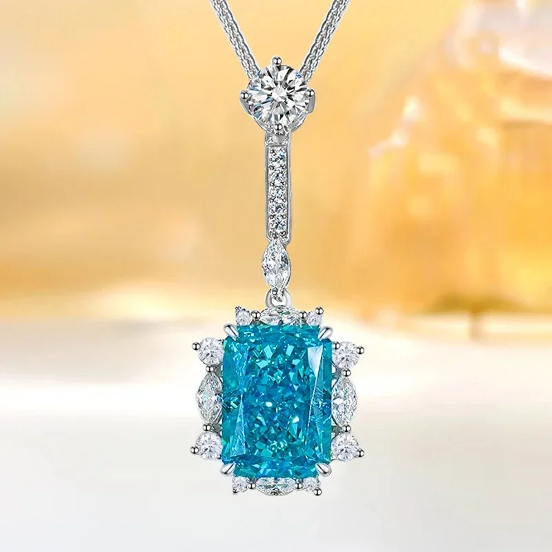 Fashionable Luxury Artificial Colored Diamond 925 Sterling Silver Pendant Set with High Carbon Diamond Wedding Jewelry
Fashionable Luxury Artificial Colored Diamond 925 Sterling Silver Pendant Set with High Carbon Diamond Wedding Jewelry