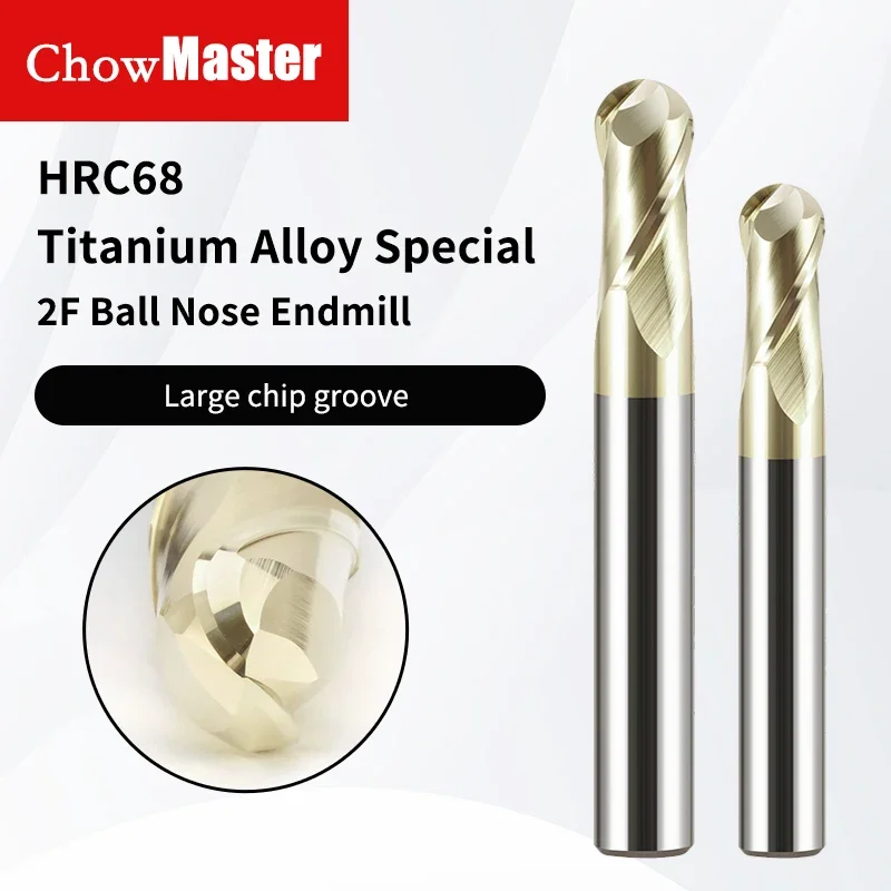 Titenium Alloy Special Ball End Cutter HRC68 Series Tungsten Steel Milling Cutter 2-Flute Spherical Carbide Milling Cutter
Titenium Alloy Special Ball End Cutter HRC68 Series Tungsten Steel Milling Cutter 2-Flute Spherical Carbide Milling Cutter