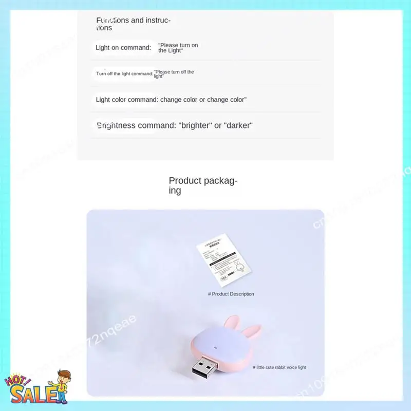 N08R 2Pcs USB Reading Lamp,Mini Bunny Night Light, Smart Voice 3 Color Desk Lamp For Bedroom Kids Room White Easy Install
N08R 2Pcs USB Reading Lamp,Mini Bunny Night Light, Smart Voice 3 Color Desk Lamp For Bedroom Kids Room White Easy Install