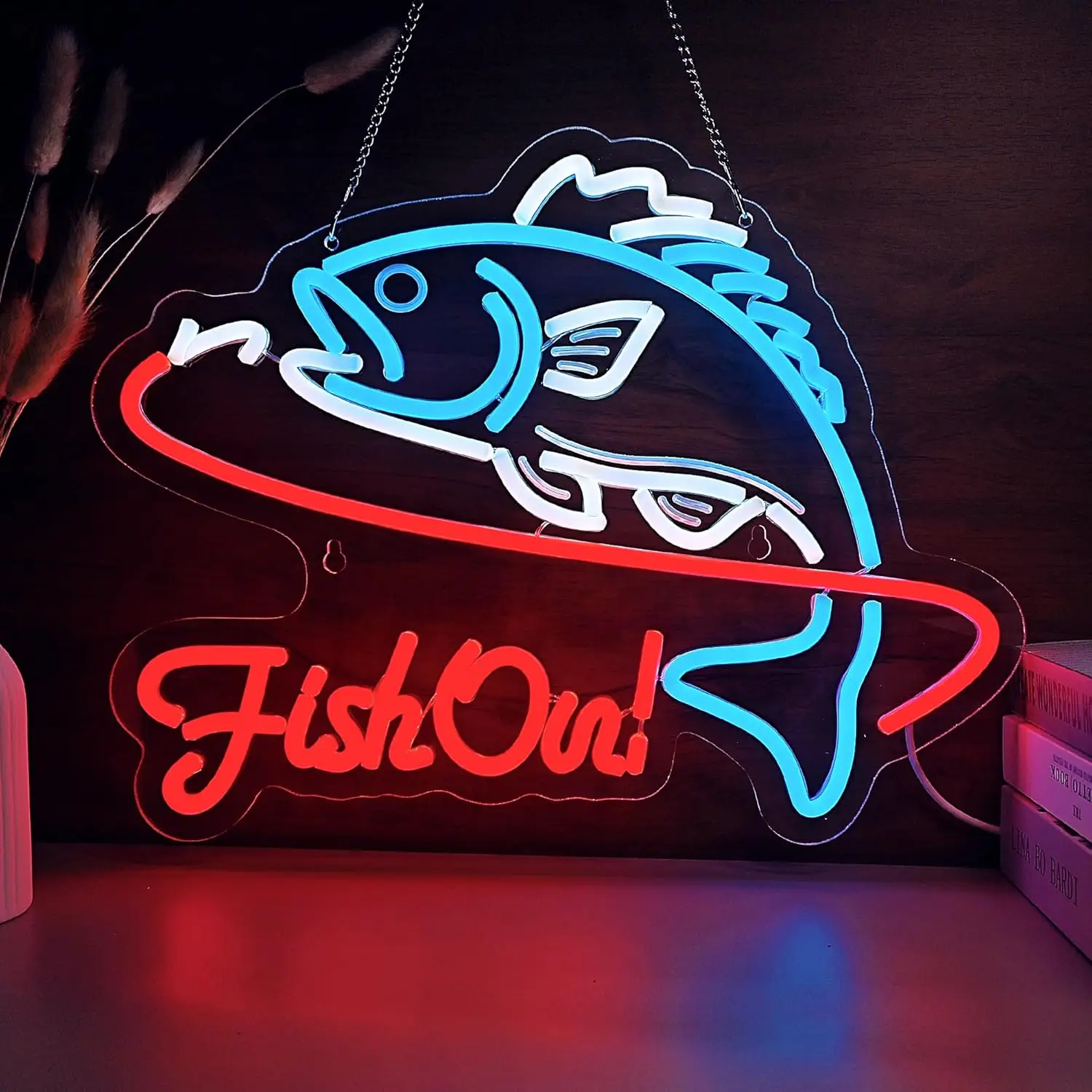 Fish On Neon Sign USB Powered LED Light for Birthday Party Bar Gaming Room Bedroom Aesthetic Decoration Kid Room Art Wall Light
Fish On Neon Sign USB Powered LED Light for Birthday Party Bar Gaming Room Bedroom Aesthetic Decoration Kid Room Art Wall Light