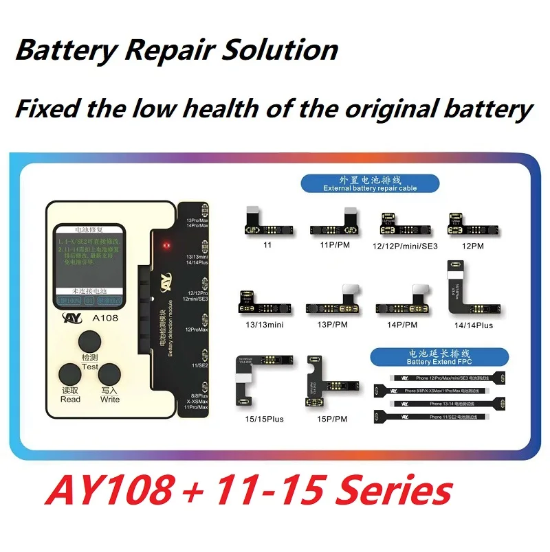 3PCS Wholesale AY Battery Flex Cable Tag On Soldering On A108 programmer For iPhone 11 12 13 14 15 Pro Max 100% Health SparePart
3PCS Wholesale AY Battery Flex Cable Tag On Soldering On A108 programmer For iPhone 11 12 13 14 15 Pro Max 100% Health SparePart