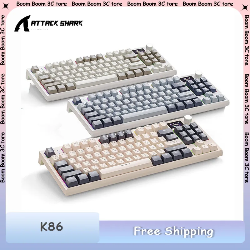 Attack Shark K86, русская версия, механическая клавиатура, 87 клавиш, трехрежимная беспроводная Bluetooth, индивидуальная игровая клавиатура RGB с возможностью горячей замены
Attack Shark K86, русская версия, механическая клавиатура, 87 клавиш, трехрежимная беспроводная Bluetooth, индивидуальная игровая клавиатура RGB с возможностью горячей замены