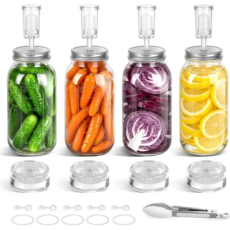 AC23-Fermentation Kit Including Airlock System For Wide Mouth Mason Jars-Stainless Steel Lids, Glass Weights& Jars Without
AC23-Fermentation Kit Including Airlock System For Wide Mouth Mason Jars-Stainless Steel Lids, Glass Weights& Jars Without