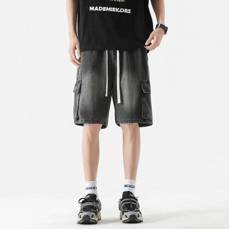 KIDWHXR Summer Men Knee-length Pant American Streetwear Gradient Color Man Shorts Loose Straight Drawstring Male Casual Shorts
KIDWHXR Summer Men Knee-length Pant American Streetwear Gradient Color Man Shorts Loose Straight Drawstring Male Casual Shorts