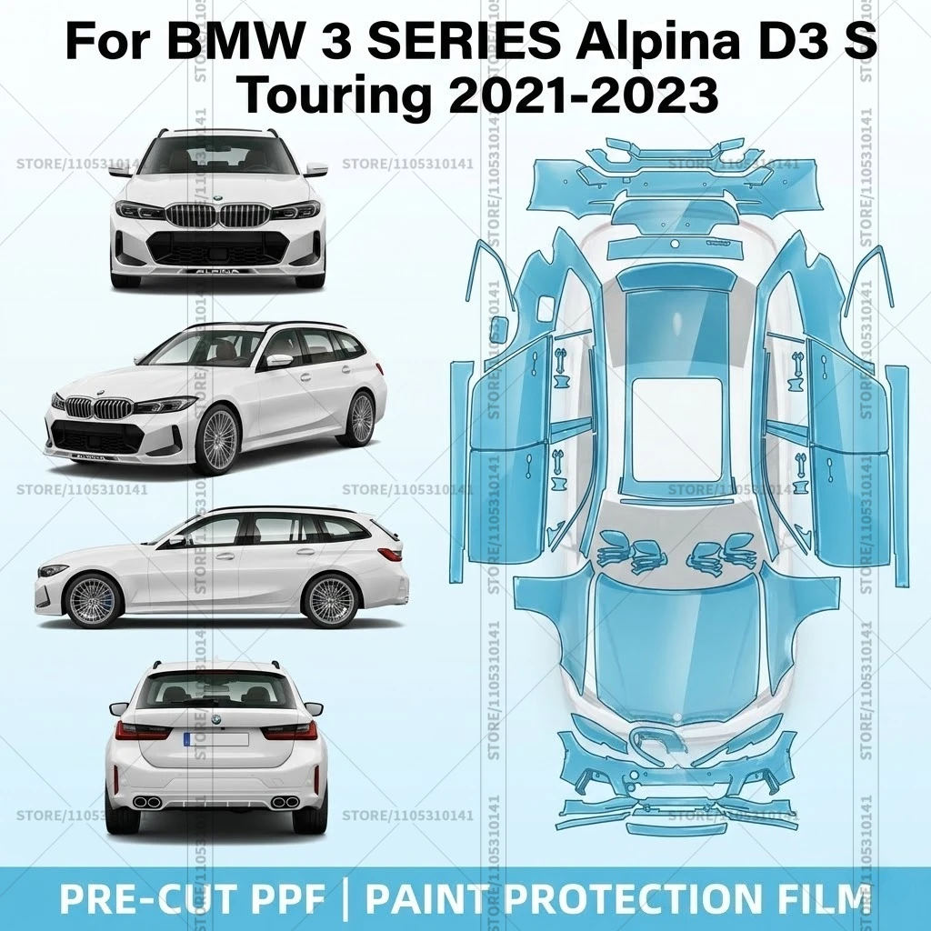 Pre-Cut Paint Protection Film PPF Transparent Car Film Automotive PPF For BMW 3 SERIES Alpina D3 S Touring 2021-2023
Pre-Cut Paint Protection Film PPF Transparent Car Film Automotive PPF For BMW 3 SERIES Alpina D3 S Touring 2021-2023