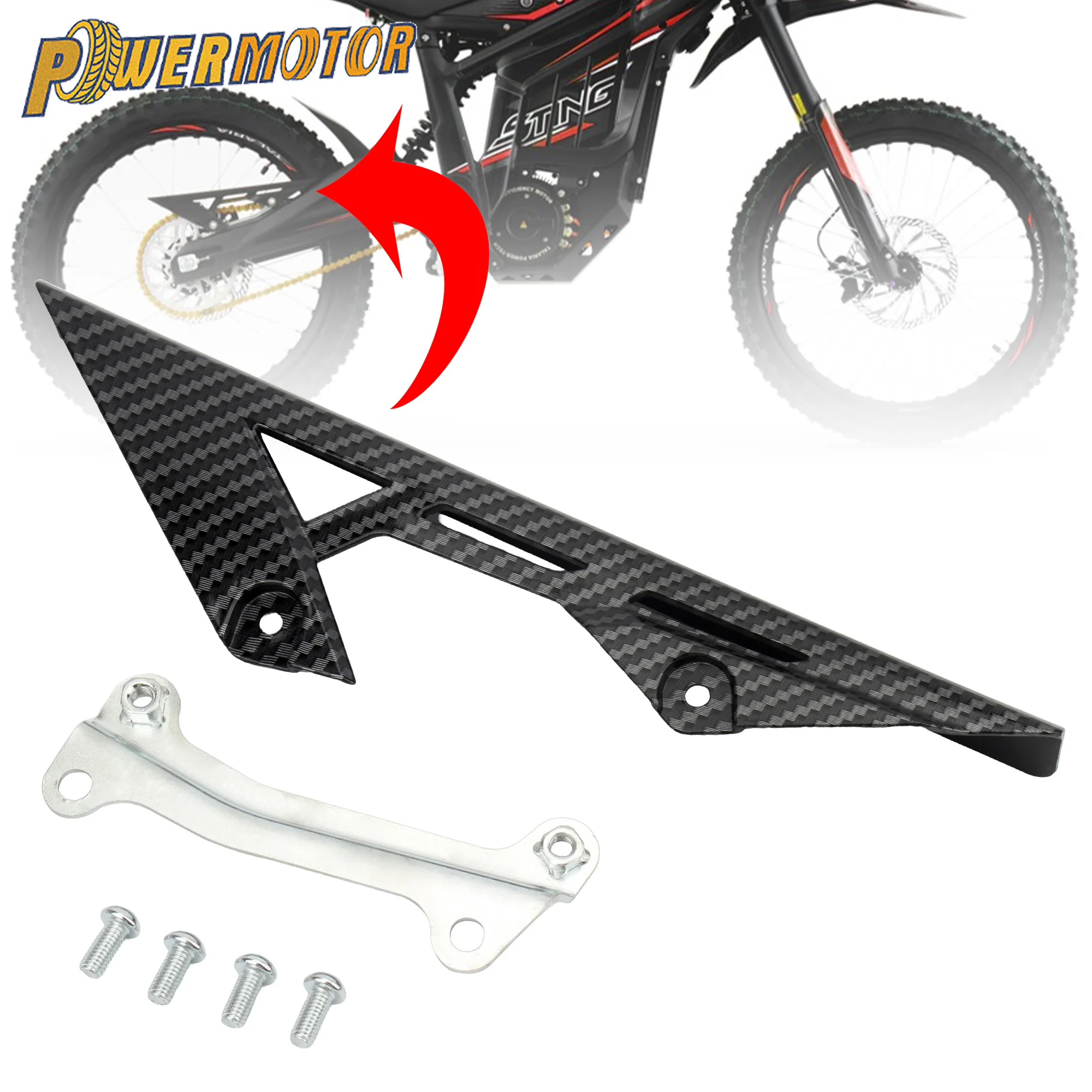 Electric Bike Motorcycle Chain Guard Cover For Talaria Sting MX3 MX4 Sprocket Protective Shell Enduro Dirt Bike Motocross Parts
Electric Bike Motorcycle Chain Guard Cover For Talaria Sting MX3 MX4 Sprocket Protective Shell Enduro Dirt Bike Motocross Parts