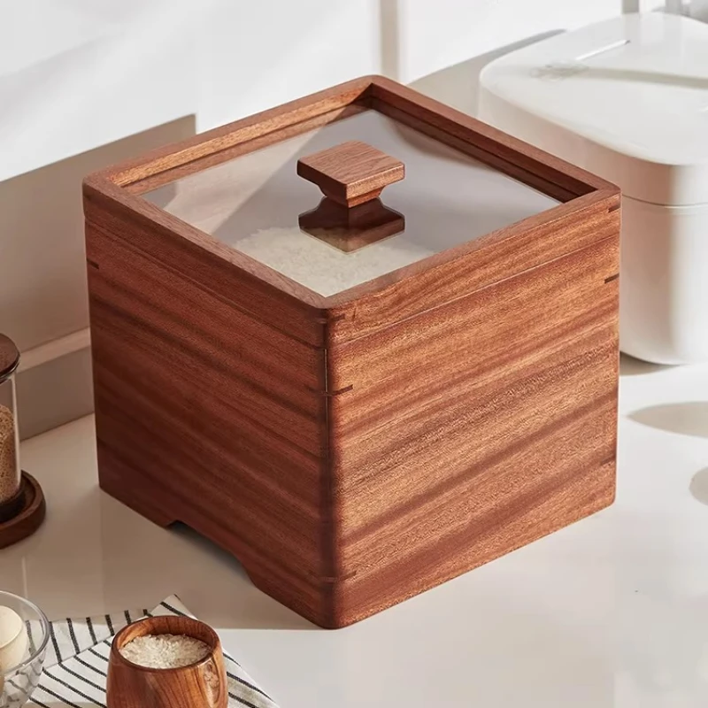 Solid Wood Airtight Rice Container, Food Grade Grain Bin with Pest-Proof Lid,Large Capacity Rectangular Kitchen Storage Canister
Solid Wood Airtight Rice Container, Food Grade Grain Bin with Pest-Proof Lid,Large Capacity Rectangular Kitchen Storage Canister